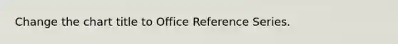 Change the chart title to Office Reference Series.