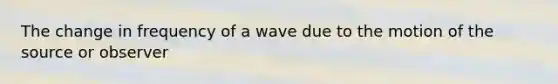 The change in frequency of a wave due to the motion of the source or observer