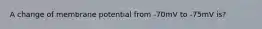 A change of membrane potential from -70mV to -75mV is?
