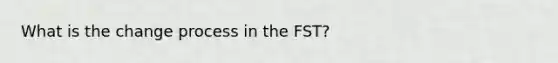 What is the change process in the FST?