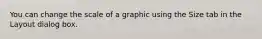 You can change the scale of a graphic using the Size tab in the Layout dialog box.