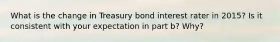 What is the change in Treasury bond interest rater in 2015? Is it consistent with your expectation in part b? Why?