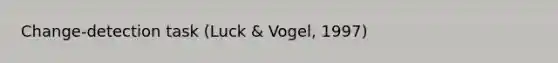 Change-detection task (Luck & Vogel, 1997)