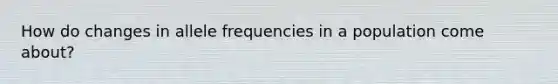 How do changes in allele frequencies in a population come about?