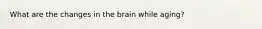 What are the changes in the brain while aging?