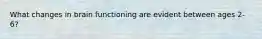 What changes in brain functioning are evident between ages 2-6?