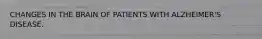 CHANGES IN THE BRAIN OF PATIENTS WITH ALZHEIMER'S DISEASE.