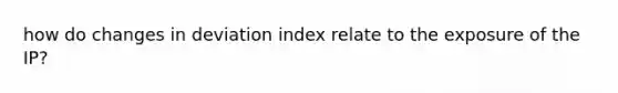 how do changes in deviation index relate to the exposure of the IP?