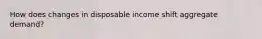 How does changes in disposable income shift aggregate demand?