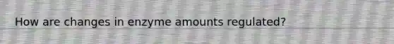 How are changes in enzyme amounts regulated?