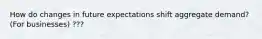 How do changes in future expectations shift aggregate demand? (For businesses) ???