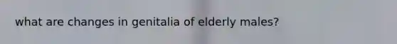 what are changes in genitalia of elderly males?