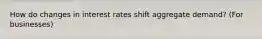 How do changes in interest rates shift aggregate demand? (For businesses)