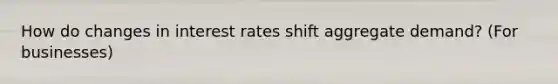 How do changes in interest rates shift aggregate demand? (For businesses)