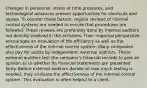 Changes in personnel, stress of time pressures, and technological advances present opportunities for shortcuts and lapses. To counter these factors, regular reviews of internal control systems are needed to ensure that procedures are followed. These reviews are preferably done by internal auditors not directly involved in the activities. Their impartial perspective encourages an evaluation of the efficiency as well as the effectiveness of the internal control system. Many companies also pay for audits by independent, external auditors. These external auditors test the company's financial records to give an opinion as to whether its financial statements are presented fairly. Before external auditors decide on how much testing is needed, they evaluate the effectiveness of the internal control system. This evaluation is often helpful to a client.