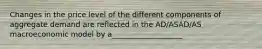 Changes in the price level of the different components of aggregate demand are reflected in the AD/ASAD/AS macroeconomic model by a___________________