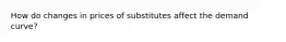 How do changes in prices of substitutes affect the demand curve?