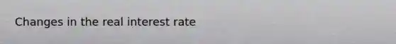 Changes in the real interest rate