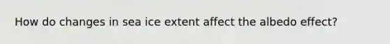 How do changes in sea ice extent affect the albedo effect?