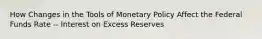 How Changes in the Tools of Monetary Policy Affect the Federal Funds Rate -- Interest on Excess Reserves