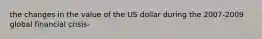 the changes in the value of the US dollar during the 2007-2009 global financial crisis-