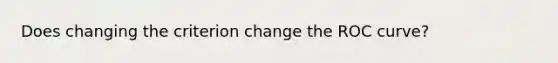 Does changing the criterion change the ROC curve?