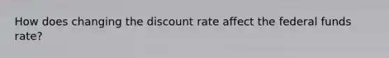 How does changing the discount rate affect the federal funds rate?