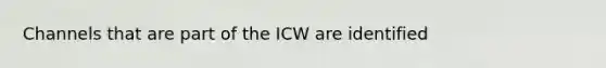 Channels that are part of the ICW are identified