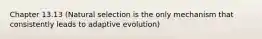 Chapter 13.13 (Natural selection is the only mechanism that consistently leads to adaptive evolution)