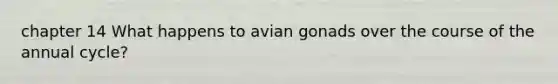 chapter 14 What happens to avian gonads over the course of the annual cycle?