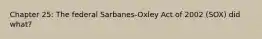 Chapter 25: The federal Sarbanes-Oxley Act of 2002 (SOX) did what?