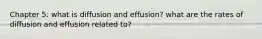 Chapter 5: what is diffusion and effusion? what are the rates of diffusion and effusion related to?