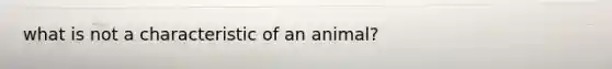 what is not a characteristic of an animal?