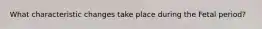 What characteristic changes take place during the Fetal period?