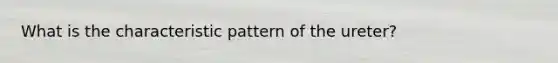 What is the characteristic pattern of the ureter?