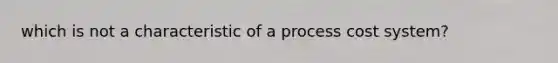 which is not a characteristic of a process cost system?