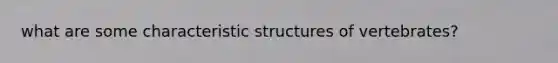 what are some characteristic structures of vertebrates?