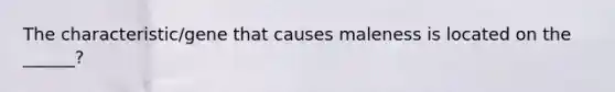 The characteristic/gene that causes maleness is located on the ______?