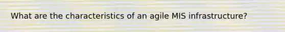 What are the characteristics of an agile MIS infrastructure?
