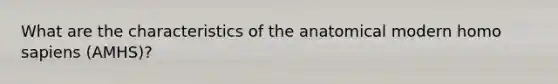 What are the characteristics of the anatomical modern homo sapiens (AMHS)?