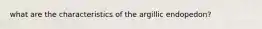 what are the characteristics of the argillic endopedon?