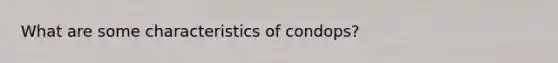 What are some characteristics of condops?