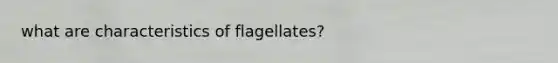 what are characteristics of flagellates?