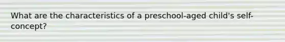 What are the characteristics of a preschool-aged child's self-concept?