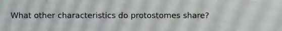 What other characteristics do protostomes share?