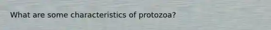 What are some characteristics of protozoa?