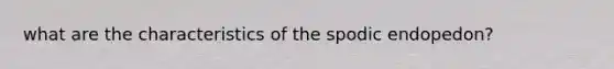 what are the characteristics of the spodic endopedon?