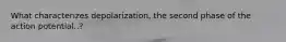 What characterizes depolarization, the second phase of the action potential..?