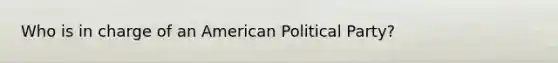 Who is in charge of an American Political Party?