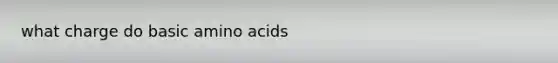 what charge do basic amino acids